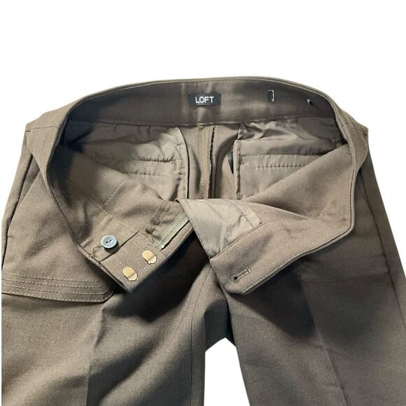 Loft Chino Pants Olive Green No Size Great Condition Pockets Thick Waist Band - Picture 7 of 11